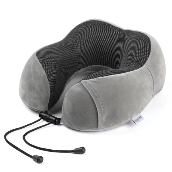 U-shaped Memory Foam Travel Pillow Slow Reboundable and Foldable for Neck Pain Relief