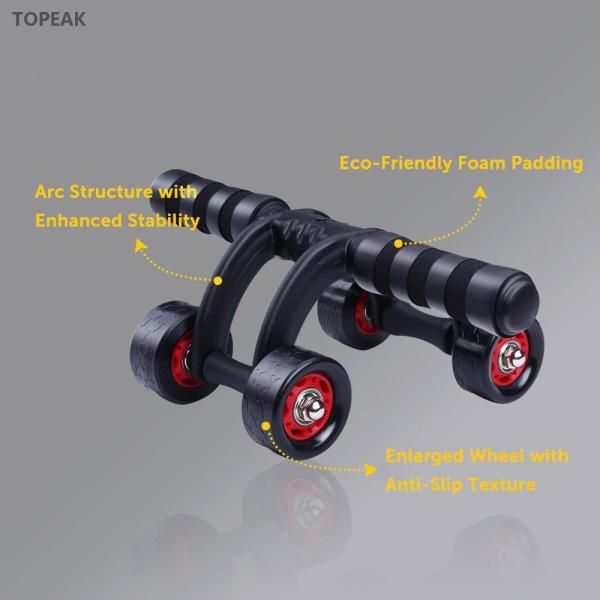 Gym 4 Wheel Ab Roller For Abs Workout Abdominal Fitness Bauchroller