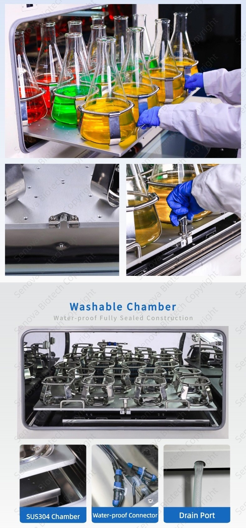 250mlx60 500mlx40 CO2 Orbital Shaker Incubator 1000mlx24 2000mlx15 5000mlx7 / Model ST-213R