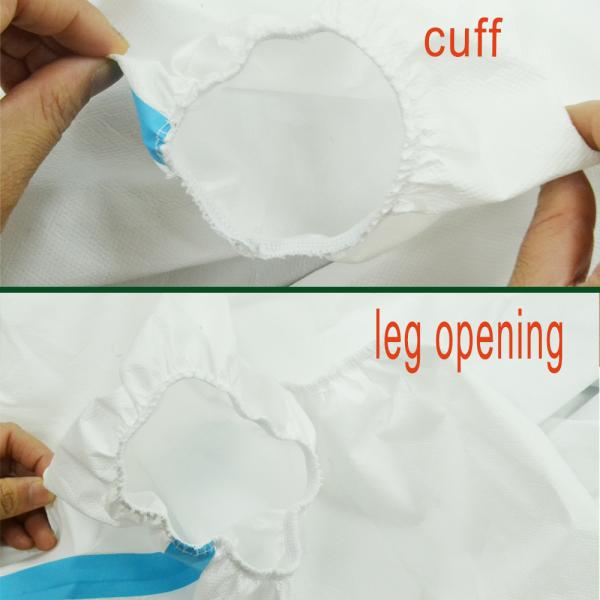 Isolation Hooded Lightweight Disposable Coveralls Body Suit High Air Permeability