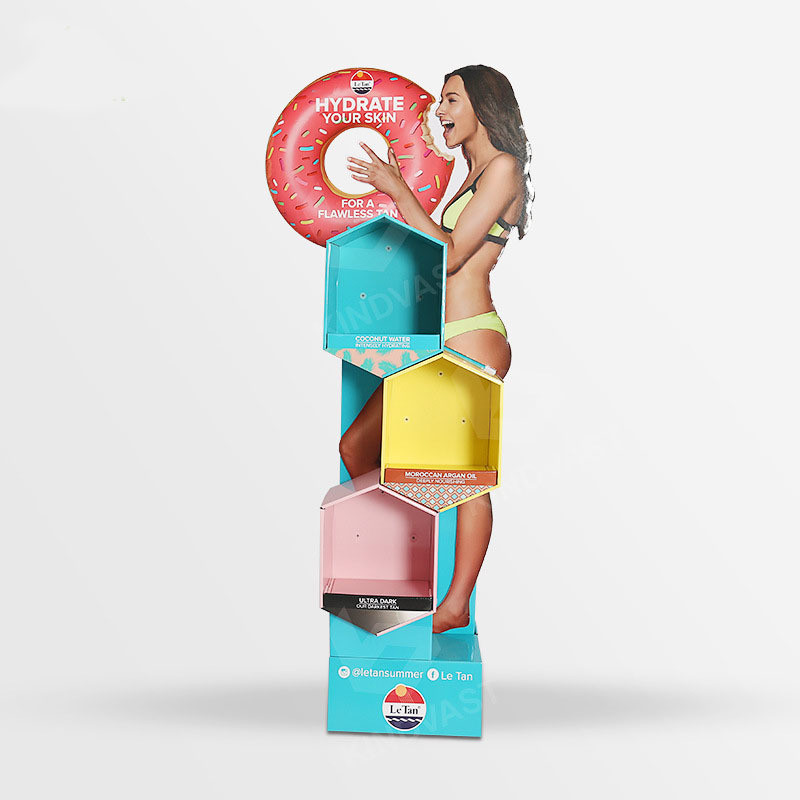 Retail Racks Custom Display Stand with Supermarket Gondola Design and Logo