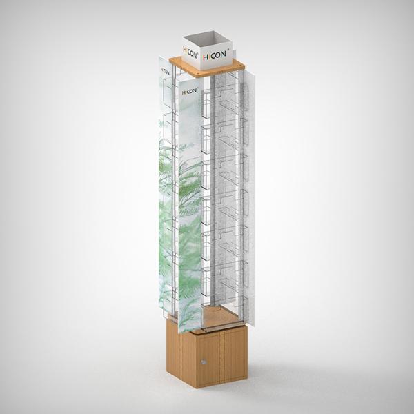 Wholesale Greeting Card Rack Floor Metal Acrylic Gift Card Display Stand