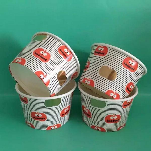 Clear and FDA Approved Ice Cream Paper Cup With Lid