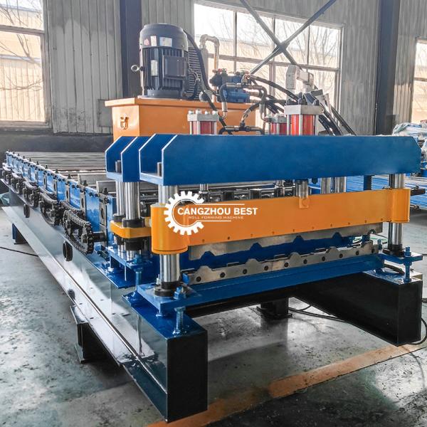 High Speed 4m/Min IBR Roofing Sheet Making Machine With Servo Motor Driven