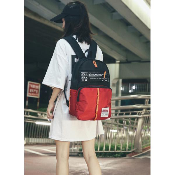 summer new Korean style letter printed backpack casual fashion contrast men's and women's outdoor backpacks