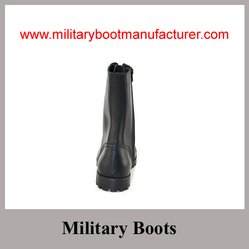 Wholesale China Made Black Full Leather Military Combat Boots