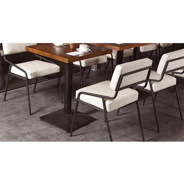 Non Slip Modern Metal Dining Chairs , Leather Dining Chairs With Metal Legs