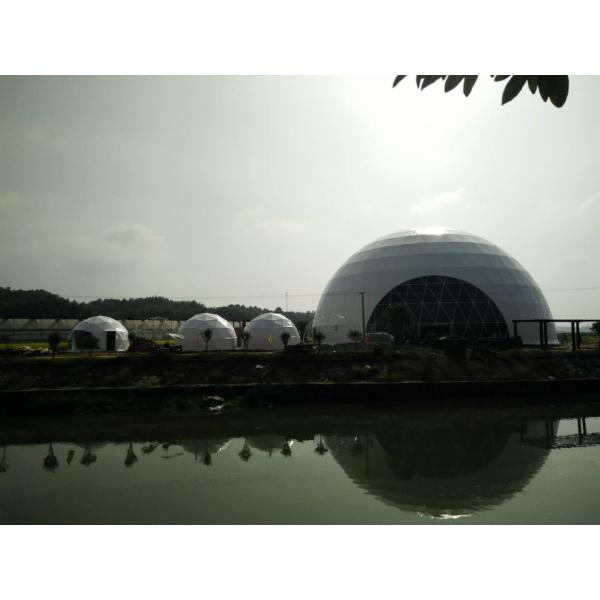 Geodesic Wind Resistant Hotel Dome Tent Scenic Area Huge Stainless Steel Frame