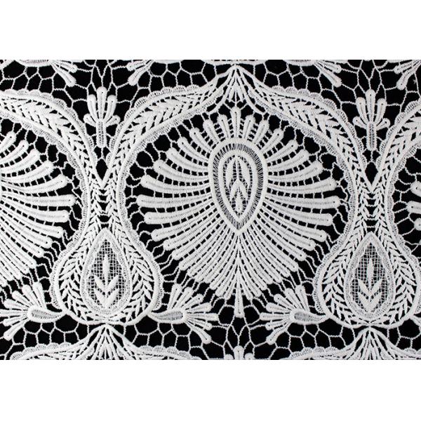 Heavy Embroidey Polyester Lace Fabric With French Venice Guipure DTM Azo Free
