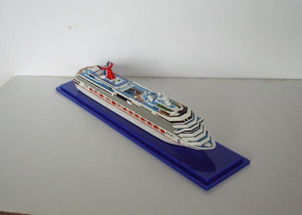 Scale 1:1200 Handmade Cruise Ship Business Model , Carnival Splendor Cruise Ship Model