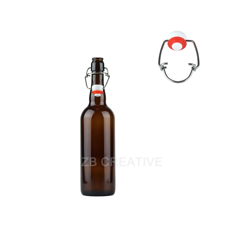 Swing Top 26mm Caliber Cap 304 Stainless Steel Bail FDA Approved Resealable Beverage Bottles