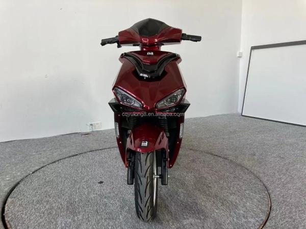 Potente 1500W/2000W Motor Motocicleta elétrica com freio de disco duplo e pneu de 12 polegadas