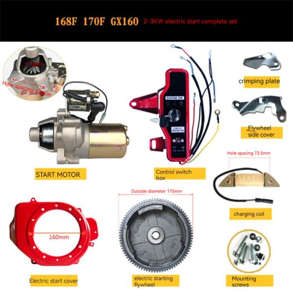 GX160 390 Generator Spare Parts Petrol Generator Starting Motor 2kw-8kw