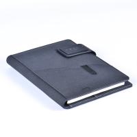 Caderno de negócios de couro sintético macio, caderno de banco de energia personalizado