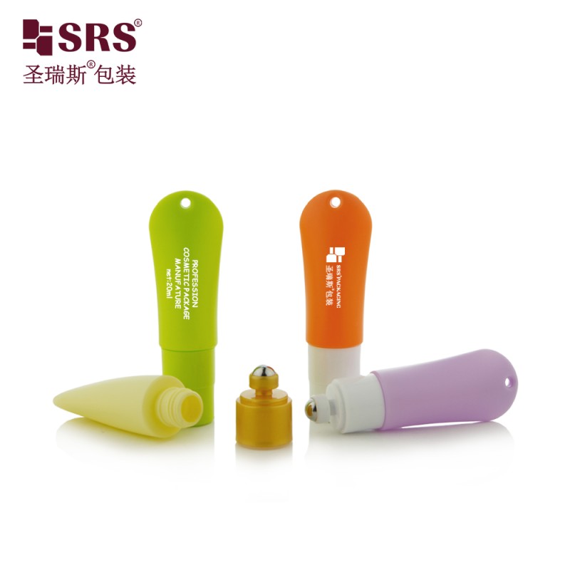 20ml HDPE Tube Shape Roll‑on Bottle Empty Plastic Roller Ball Container For Essential Oil