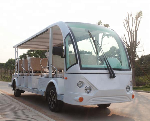 17 Seats Electric Shuttle Car For Square Electric Car Tour Steel Structure Plus FRP