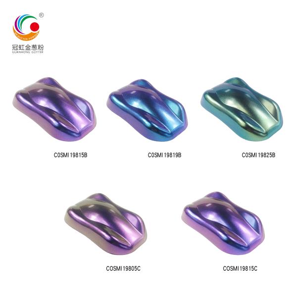 OEM Chameleon Pearlescent Mica Pigment Powder Red Violet Blue Pastel Color