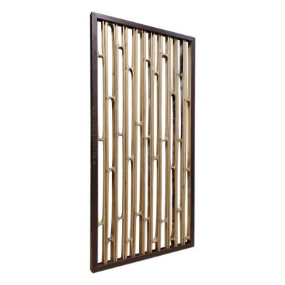 Ecrã de divisor de quarto de madeira esculpida Vintage Painel pendurado Eco-friendly