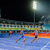 Eco Friendly Full Pour EPDM Running Track For Athletic Stadium