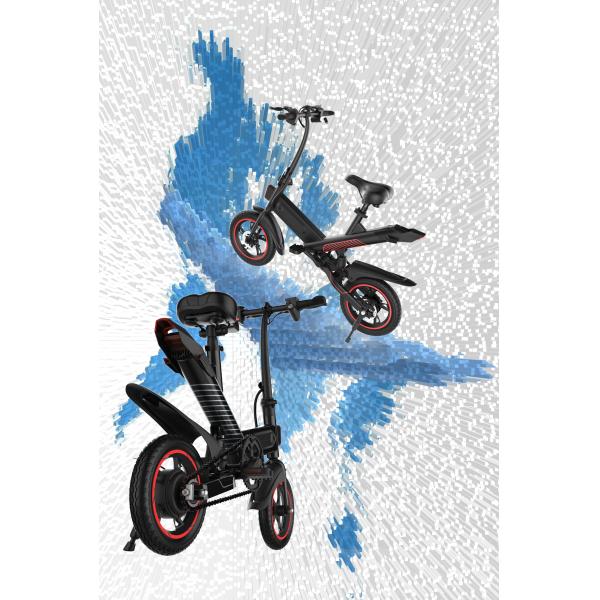 36V 10AH Folding Smart Bike , Fold Up Electric Bike Aluminium Alloy Frame