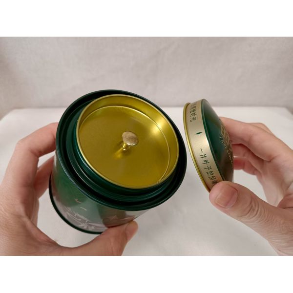 Luxury Metal Airtight Food Tin Box With Double Lid For Tea Coffee Candy