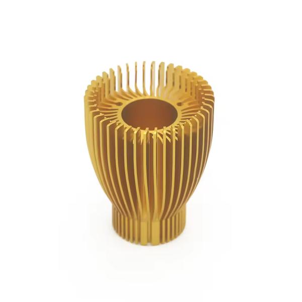 6063 Алюминиевый терморегулятор Cob Led Heat Sink OEM ODM Сливочный алюминиевый терморегулятор