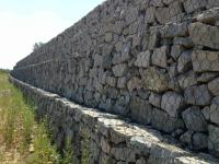 Fil d'acier durable galvanisé en gabion pour les murs de soutènement