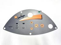 Painel de controlo táctil de membrana adesiva de instrumento à prova d'água com luz LED