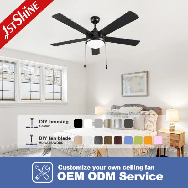 110V/120V 1stshine 5 Blade 52 Ceiling Fan with Wall Control and Decorative Light
