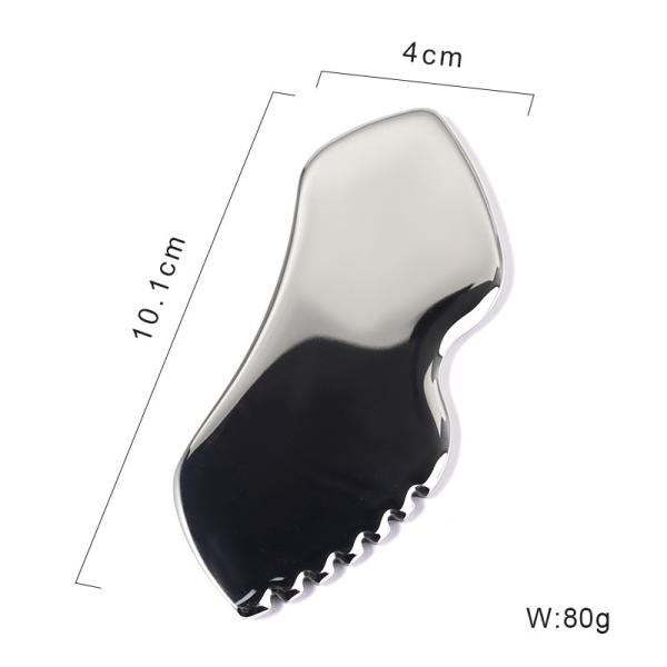 Head Massage Equipment Custom Shape Massager Tools Face Roller Massage Metal Guasha Comb 304 Stainless Steel Guasha Comb