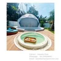 Fuera impermeable, resistente al fuego, resistente a los rayos UV tienda de campaña Glamping Casa domo con baño para hotel resort