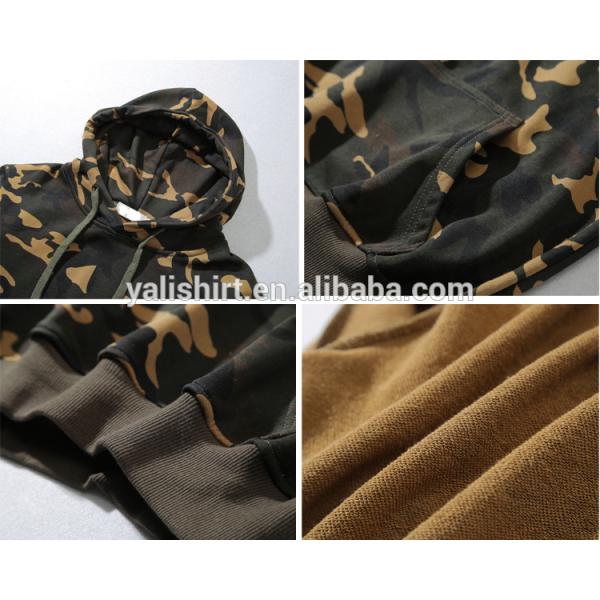 Custom long sleeves 100% cotton blank oversized camo hoodies mens