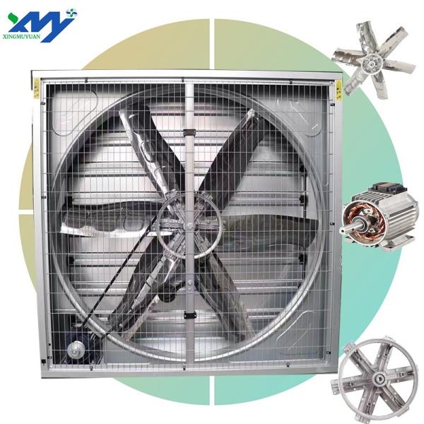 High Performance 50 Inch Galvanized Sheet Hammer Exhaust Fan for Greenhouse Warehouse air Cooling System