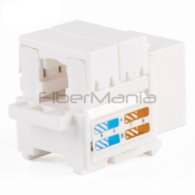 Cabling 90 Degree Punch Down CAT.6A UTP Keystone Jack White Color Modular Jacks