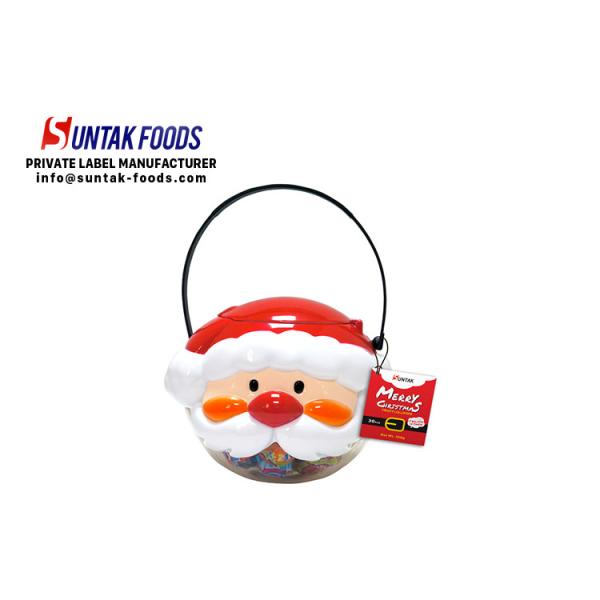 Seasonal Christmas Santa colorful fruity lollipop candy for gift shop