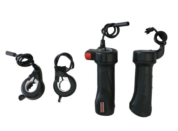 CE Electric Bike Thumb Throttle / Electric Bike Twist Throttle With Cables
