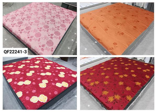 Woven 100 Polyester Mattress Quilting Fabric Warp Knitted Gold Plated Printed Pattern