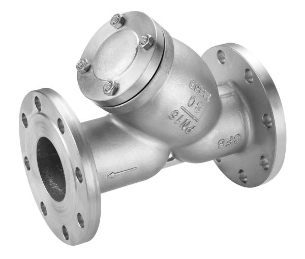 Y Type 40A PN16 Water Meter Strainer Carbon Steel 125 Mesh NBR O - Ring