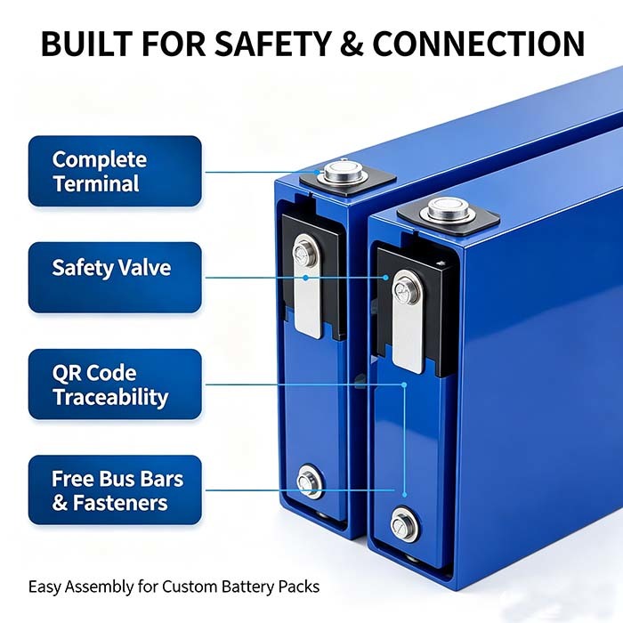 100Ah 3.2V Lithium Iron Phosphate Prismatic Cell, Aluminum Shell Energy‑Storage Battery Golf Cart & Electric Vehicles