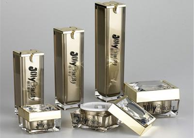 Press the gold with the gold pump over the rim Empty Makeup Containers