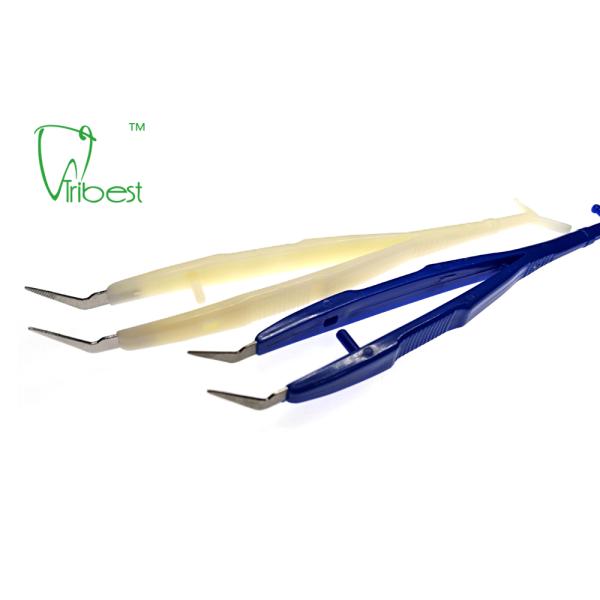Oral Examination Dental Tweezer ABS Handle Stainless Steel Head