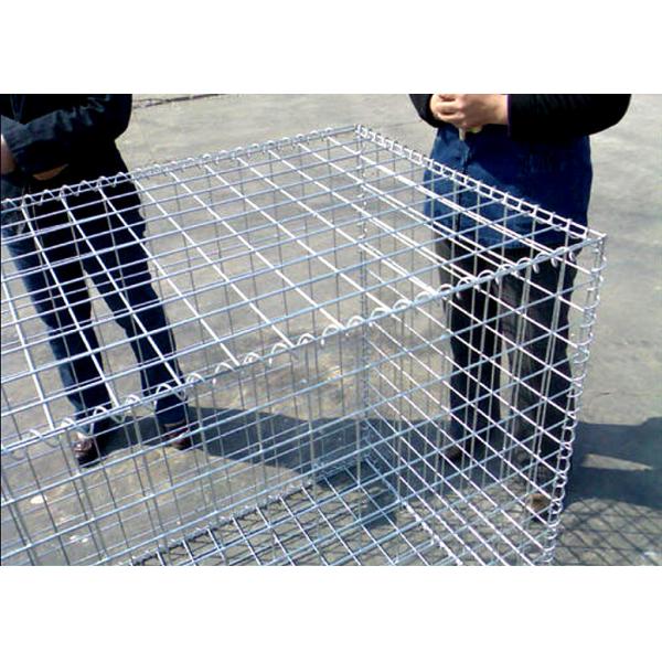 River Slide Treatment Gabion Wall Wire Mesh Zinc Aluminum Alloy 80mm*100mm