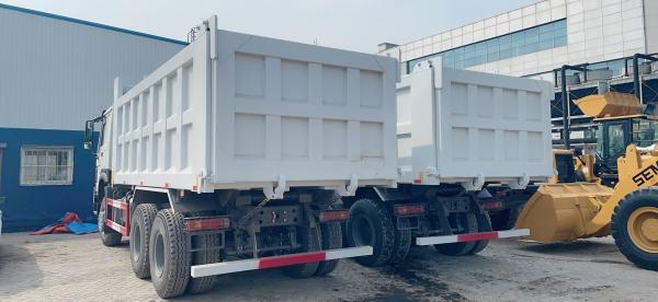 Good Condition Used 6*4 Sinotruck HOWO Mining Tipper Truck White Tire Design Tubeless