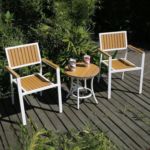 Outdoor Dining Room Furniture Set with Modern Design Table and Chairs 1.5mm Thickness