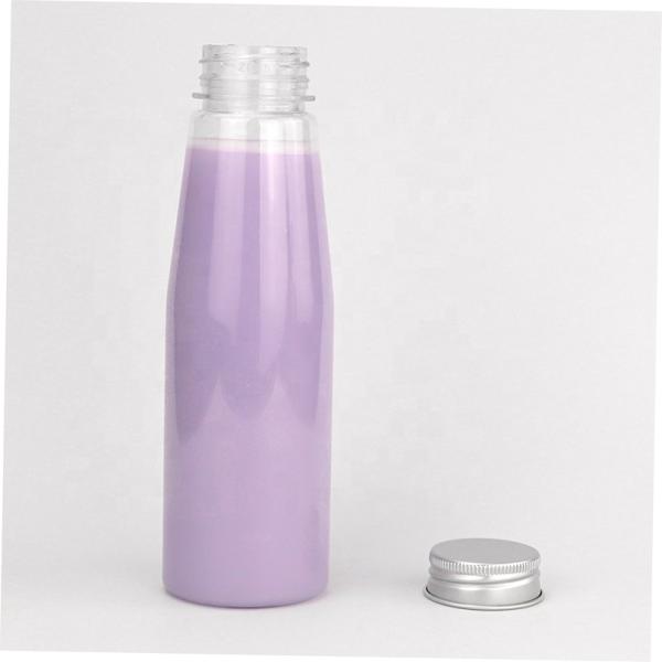 12 Oz Round Juice Bottles Plastic OEM Logo Screen Printing With Caps