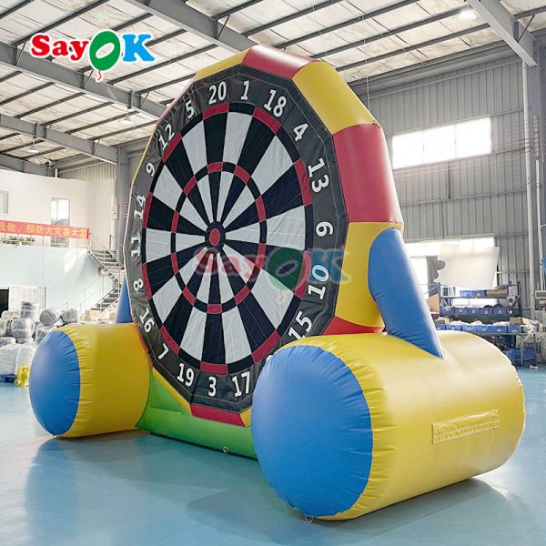 Double-Sided Game 13ft Inflatable Soccer Dart Board Inflatable Football Darts Kick Goal Game For Outdoor Sports Game