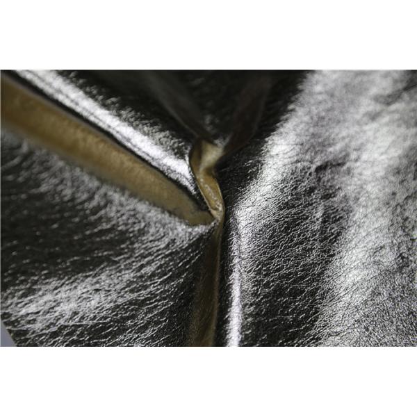 Cloth Fabric Faux Leather Material 0.6mm Untearable In Mettalic Gold Color