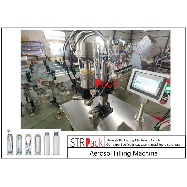 La nieve semi automática de la máquina de rellenar del CO2 del aerosol rocía la fabricación de la máquina con el bolso en la válvula