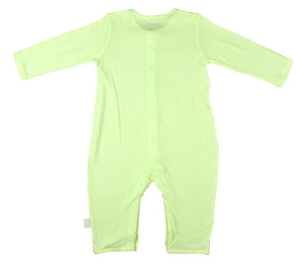 Green Color Kids Bamboo T Shirt And Pants Bamboo Baby Wear Rompers Unisex