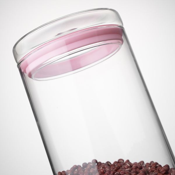 Modern Stylish Borosilicate Glass Storage Jar Kitchen Food Storage Spice Jar Set